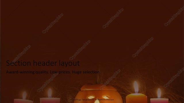 Section Header presentation slide layout