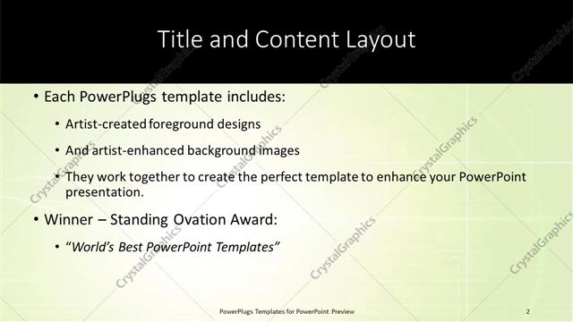 Title and Content presentation slide layout