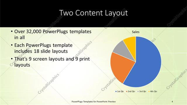 Two Content presentation slide layout