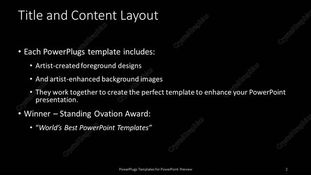 Title and Content presentation slide layout