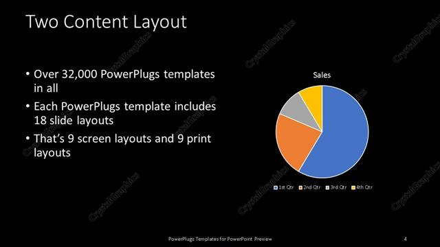 Two Content presentation slide layout
