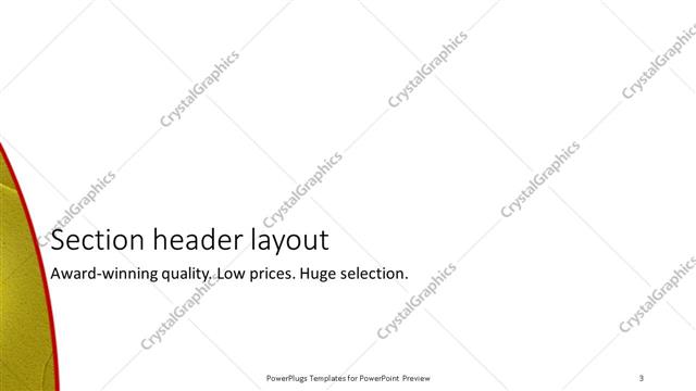 Section Header presentation slide layout