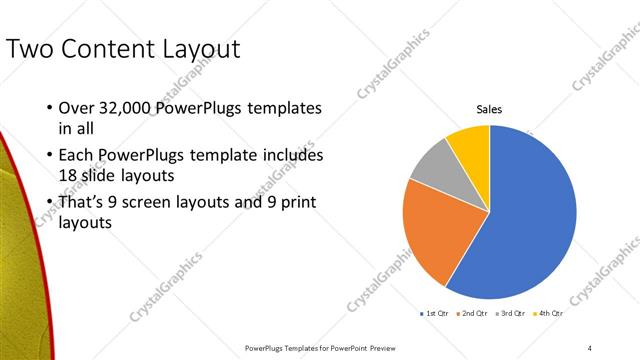 Two Content presentation slide layout