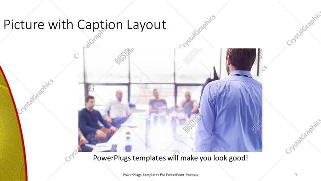 Picture with Caption presentation slide layout