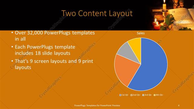 Two Content presentation slide layout