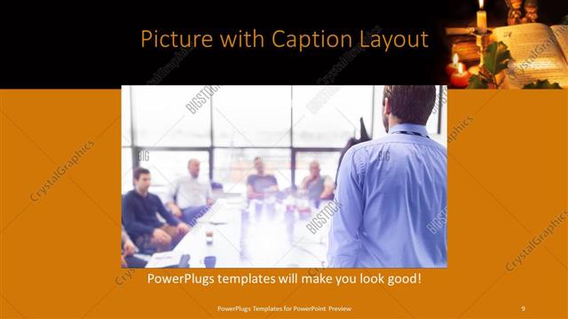 Picture with Caption presentation slide layout