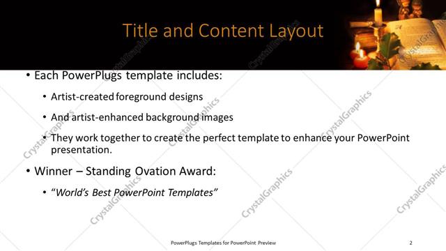 Title and Content presentation slide layout