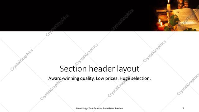 Section Header presentation slide layout