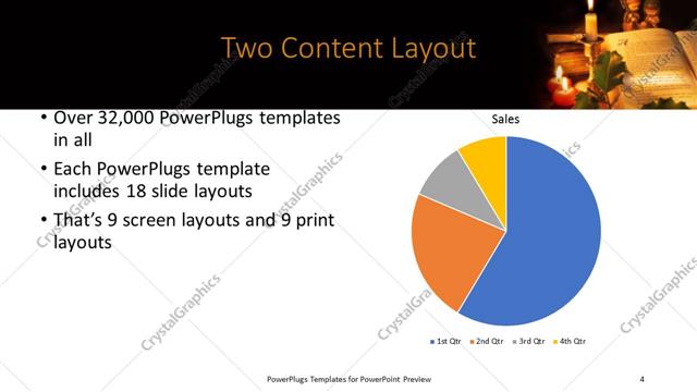 Two Content presentation slide layout