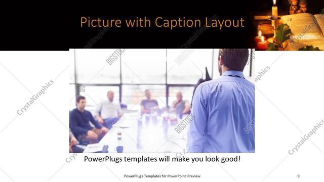 Picture with Caption presentation slide layout