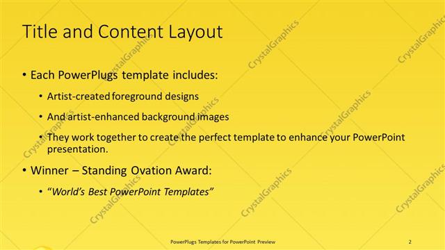 Title and Content presentation slide layout