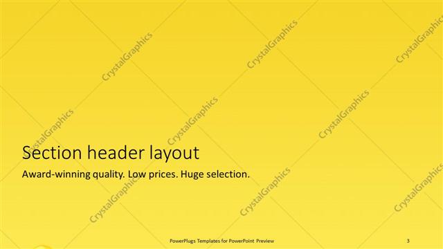Section Header presentation slide layout