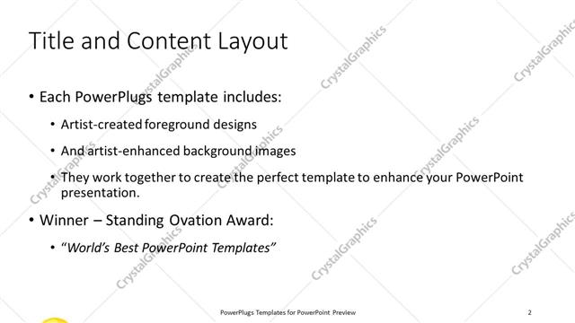 Title and Content presentation slide layout