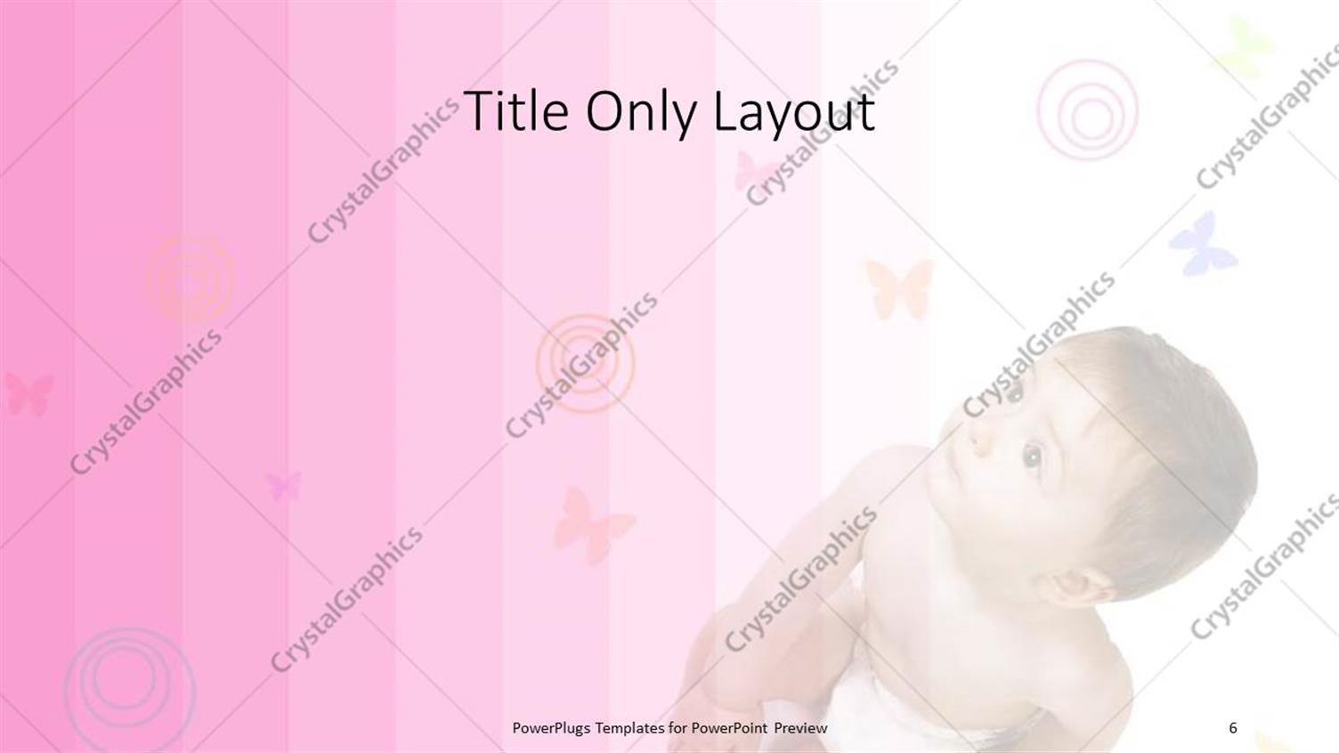 PowerPoint Template Little baby boy on a pink background with