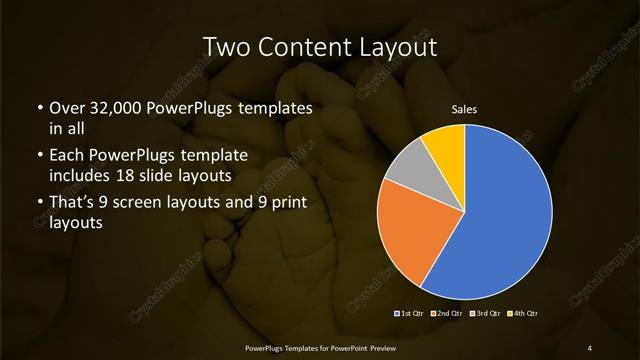 Two Content presentation slide layout