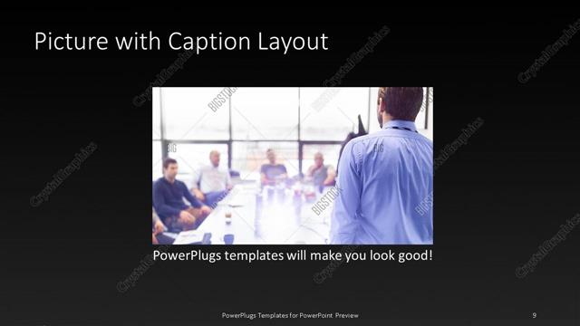 Picture with Caption presentation slide layout
