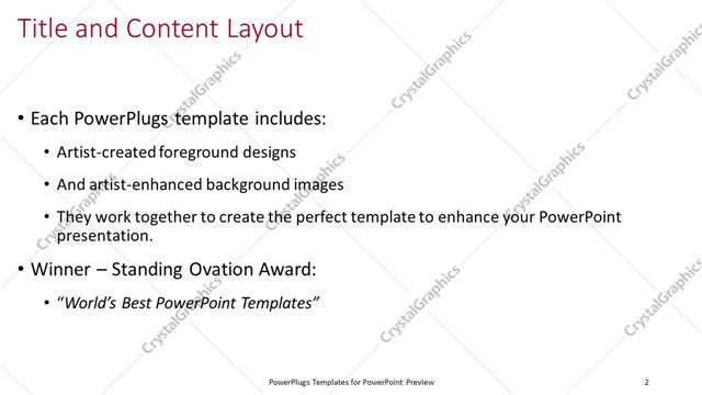 Title and Content presentation slide layout