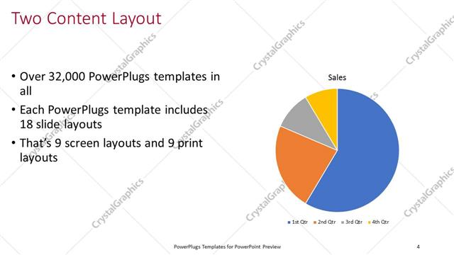 Two Content presentation slide layout