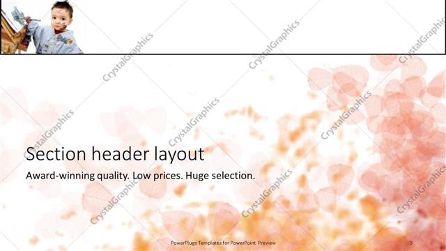 Section Header presentation slide layout