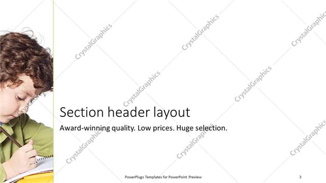 Section Header presentation slide layout