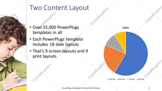 Two Content presentation slide layout