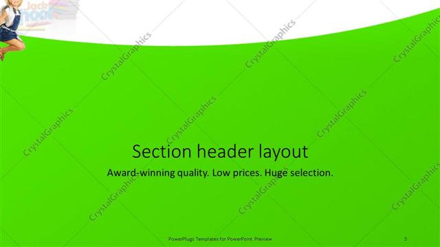 Section Header presentation slide layout