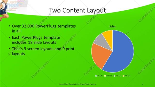 Two Content presentation slide layout