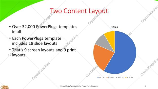 Two Content presentation slide layout
