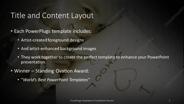 Title and Content presentation slide layout