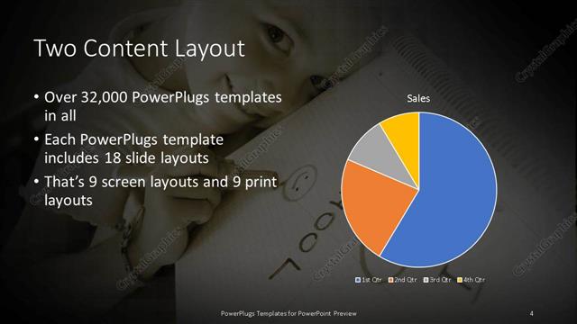 Two Content presentation slide layout