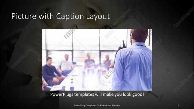 Picture with Caption presentation slide layout