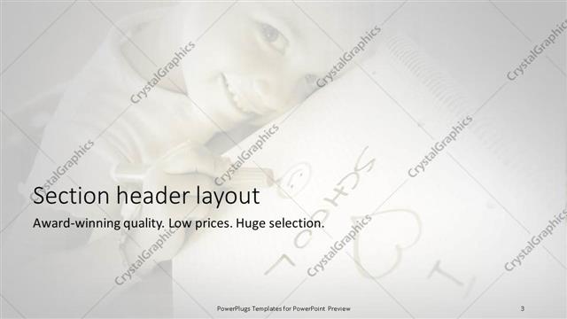 Section Header presentation slide layout
