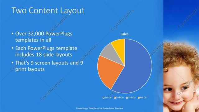 Two Content presentation slide layout