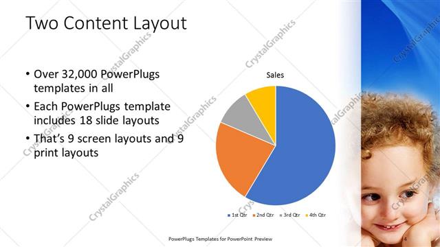 Two Content presentation slide layout