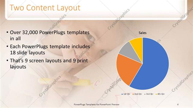 Two Content presentation slide layout