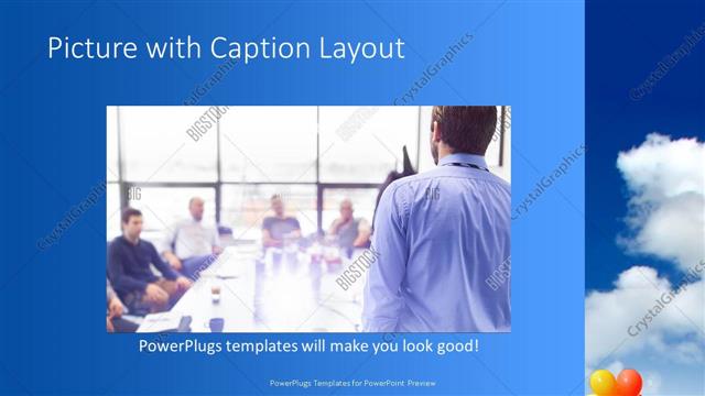 Picture with Caption presentation slide layout