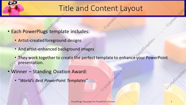 Title and Content presentation slide layout