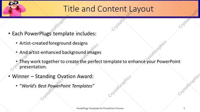 Title and Content presentation slide layout