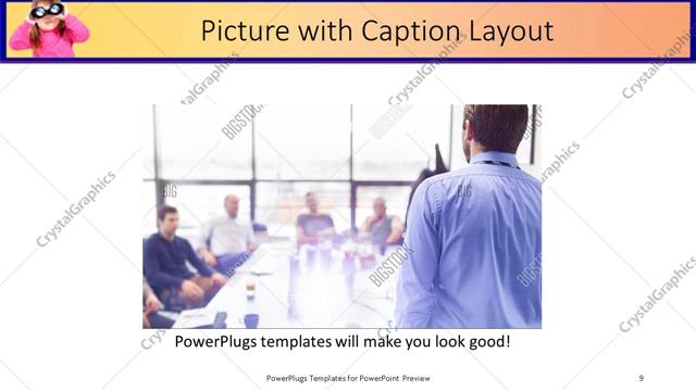 Picture with Caption presentation slide layout