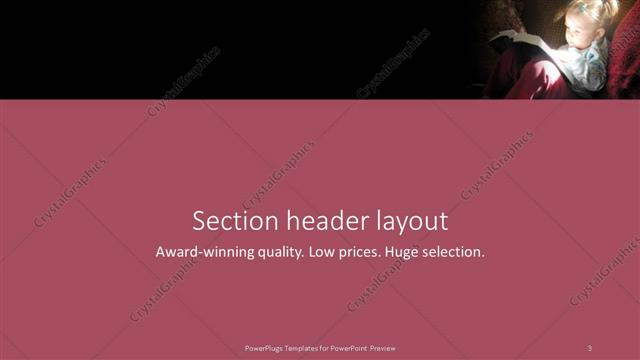 Section Header presentation slide layout