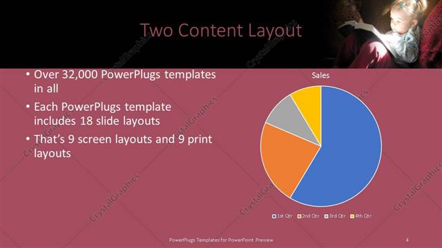 Two Content presentation slide layout