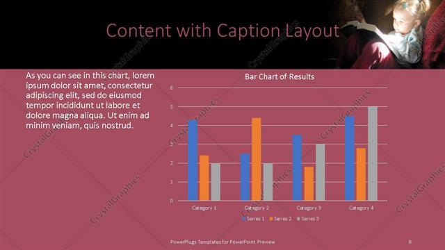 Content with Caption presentation slide layout