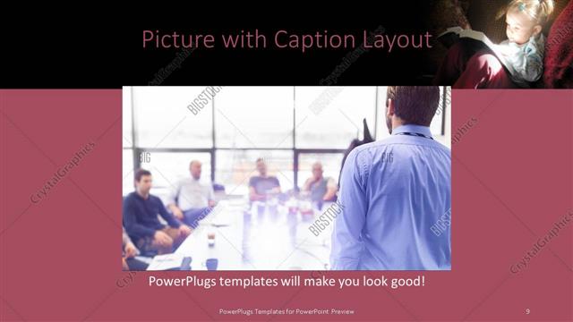 Picture with Caption presentation slide layout