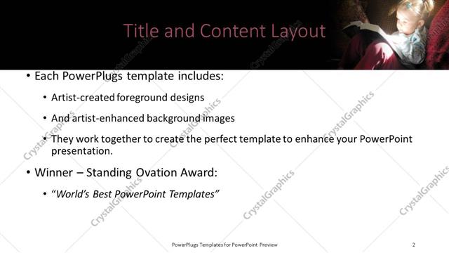 Title and Content presentation slide layout