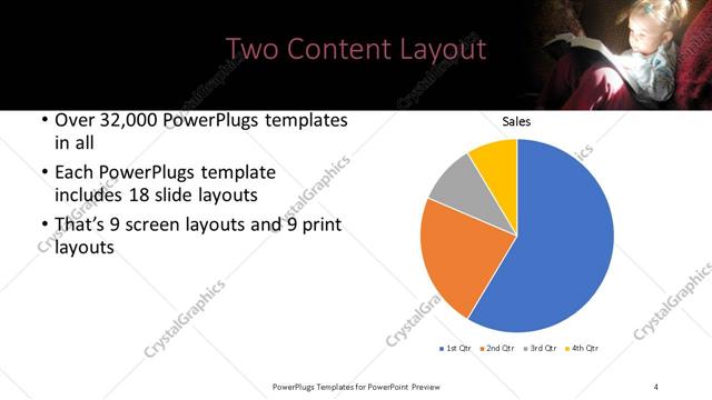 Two Content presentation slide layout