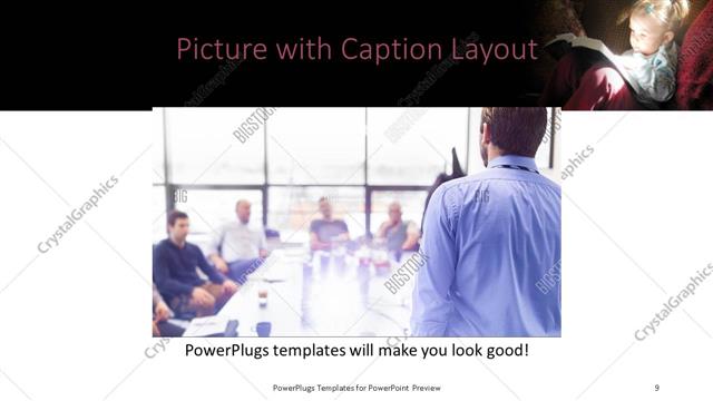 Picture with Caption presentation slide layout