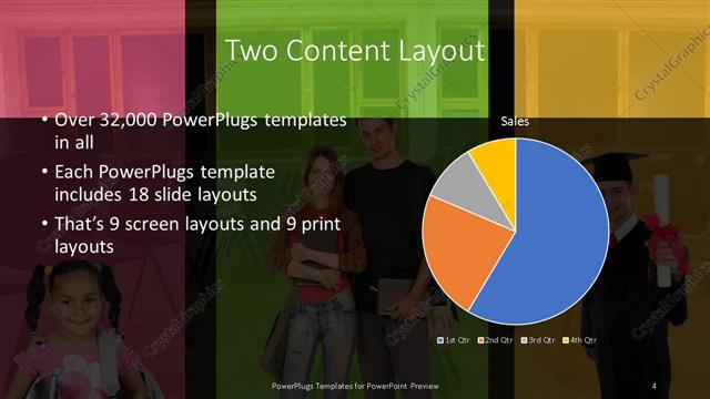 Two Content presentation slide layout