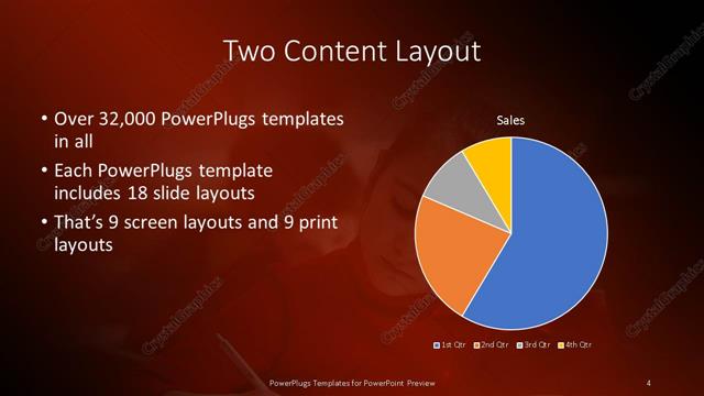 Two Content presentation slide layout
