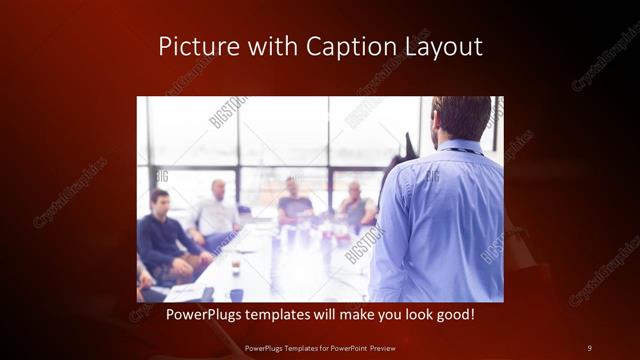 Picture with Caption presentation slide layout