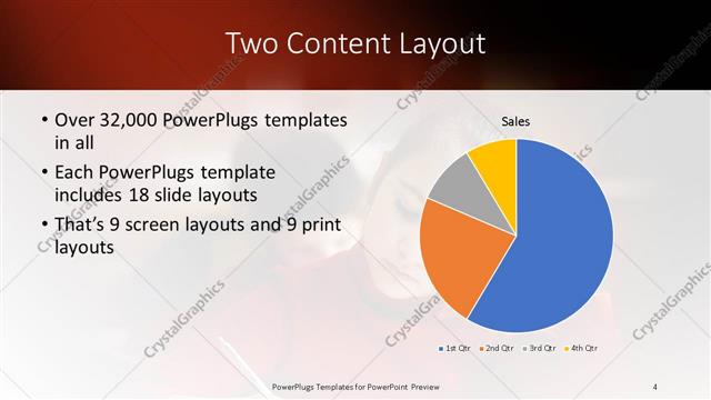 Two Content presentation slide layout